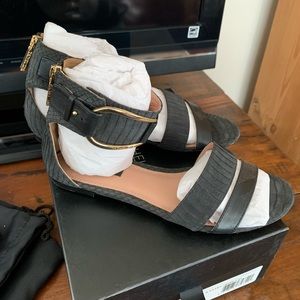 Rachel Zoe Gabe Nubuck Snake / Baby Cal 7.5